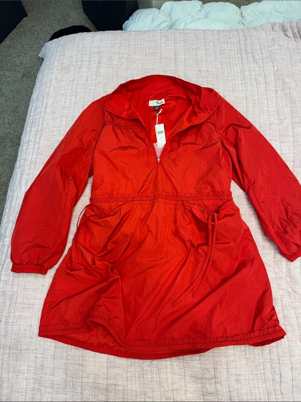 NWT Daily Practice Women’s Red Utility Anorak with Drawstring Waist